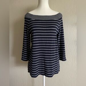 5 for $25 Jones New York off the shoulder striped top